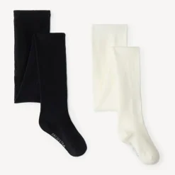 Set van 2 dikke effen panty's meisjes