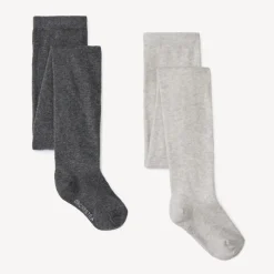 Set van 2 dikke effen panty's meisjes