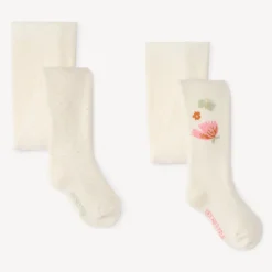 Set van dikke, gevoerde panty's voor babymeisje