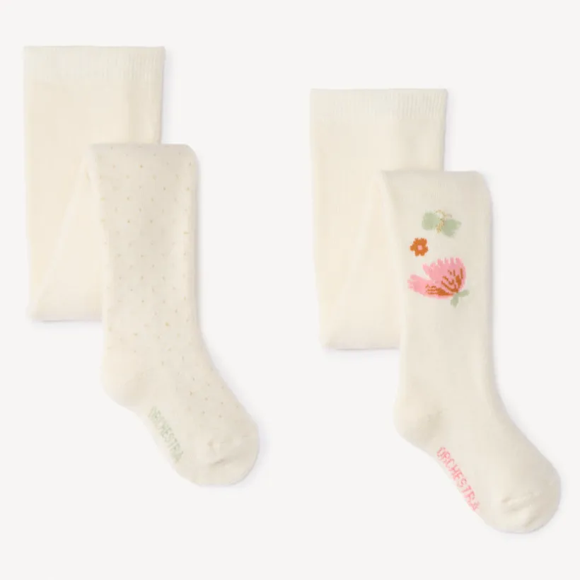 Set van dikke, gevoerde panty's voor babymeisje