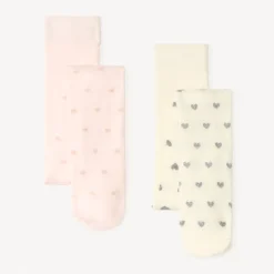 Set van 2 dikke maillots met lurexpatroon meisjes