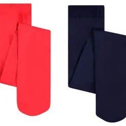 Set van 2 dunne effen panty’s meisjes