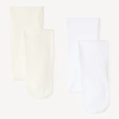 Set van 2 dunne effen panty's meisjes