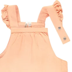 Set van een effen salopette en een t-shirt met fantasieprint meisjes