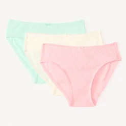 Set van 3 eenkleurige hartjespanty's meisjes.