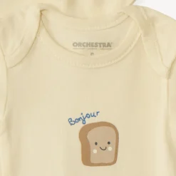 Set van 7 effen baby's rompers met fantasieprint