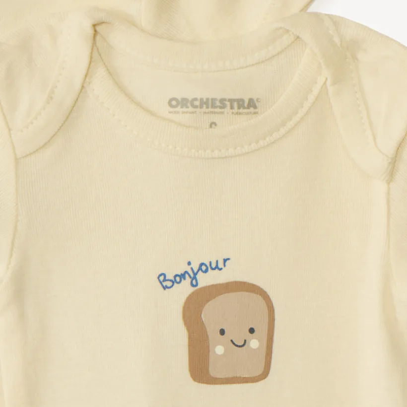 Set van 7 effen baby's rompers met fantasieprint