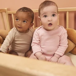 Set van 5 effen bodies met lange mouwen meisjes