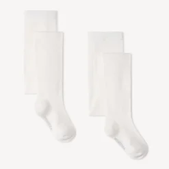 Set van 2 effen dikke panty's meisjes