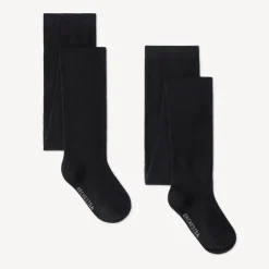 Set van 2 effen dikke panty's meisjes