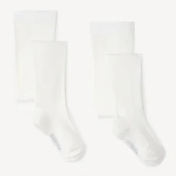 Set van 2 effen dikke panty's meisjes