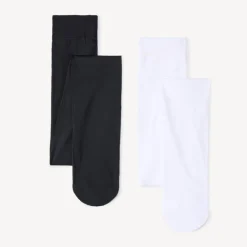 Set van 2 effen dunne panty's meisjes