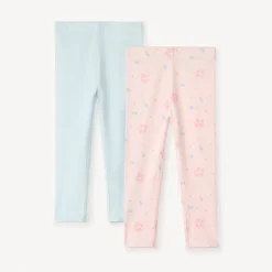 Set van 2 effen en bedrukt onderbroekjes voor meisjesbaby's