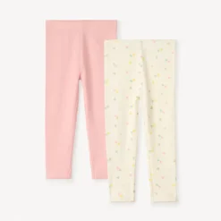 Set van 2 effen en bedrukt onderbroekjes voor meisjesbaby's