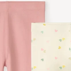 Set van 2 effen en bedrukt onderbroekjes voor meisjesbaby's