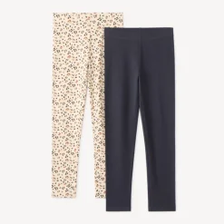 Set van 2 effen en bedrukt shorts meisjes