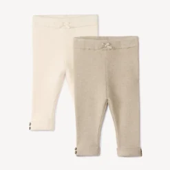 Set van 2 effen gebreide boxershorts voor baby