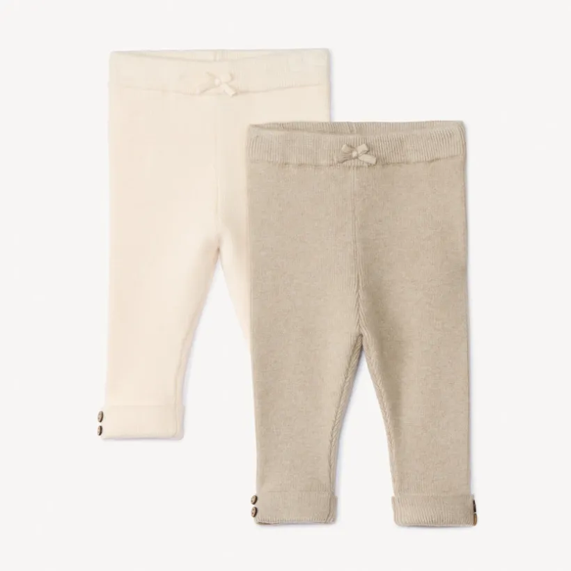 Set van 2 effen gebreide boxershorts voor baby