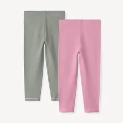 Set van 2 effen lange boxershorts meisjes