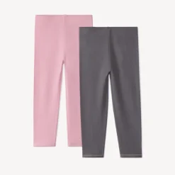 Set van 2 effen lange boxershorts meisjes