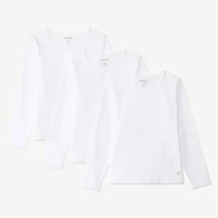 Set van 3 effen lange mouwen t-shirts meisjes