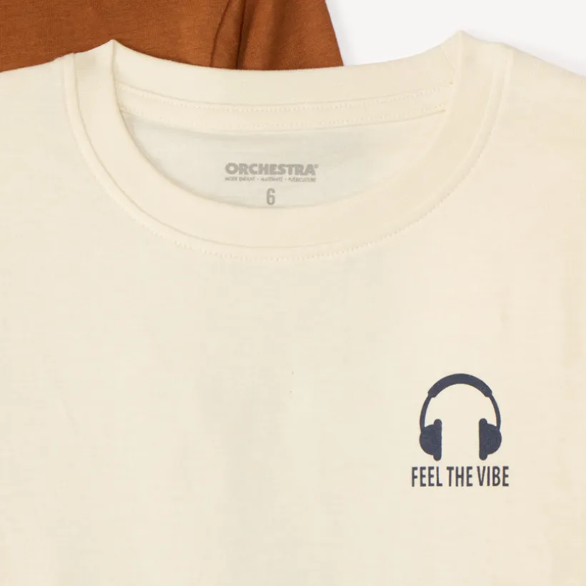 Set van 3 effen longsleeves voor jongens