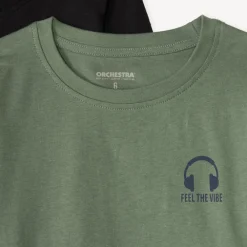 Set van 3 effen longsleeves voor jongens