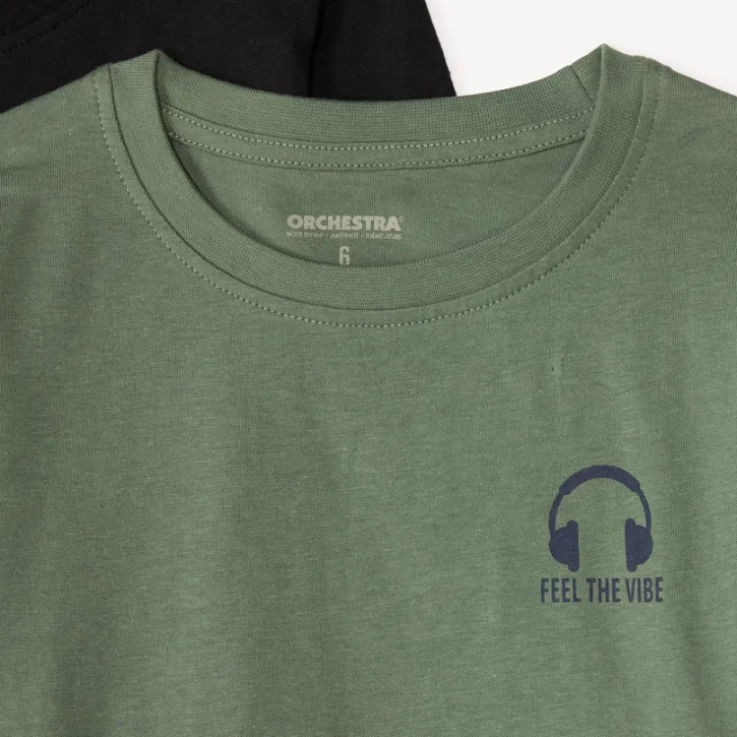 Set van 3 effen longsleeves voor jongens