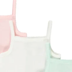 Set van 3 effen mouwloze bodies voor meisjesbaby