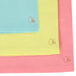 Set van 3 effen onderhemdjes met fijne schouderbandjes meisjes