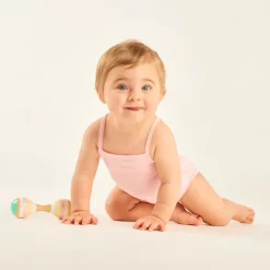 Set van 3 effen spaghettibandjes rompertjes voor babymeisjes