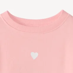 Set van effen sweatshirt en joggingbroek voor babymeisje in fleece stof