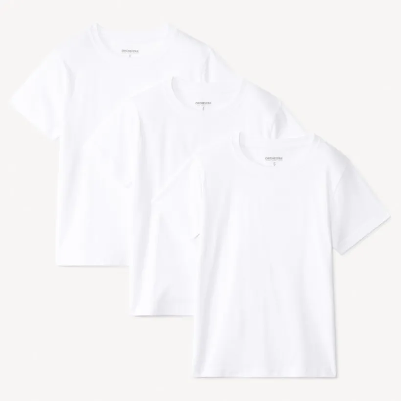 Set van 3 effen t-shirts met korte mouwen jongens