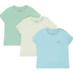 Set van 3 effen t-shirts met korte mouwen voor baby jongens
