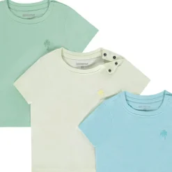 Set van 3 effen t-shirts met korte mouwen voor baby jongens