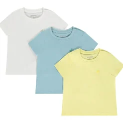 Set van 3 effen t-shirts met korte mouwen voor baby jongens