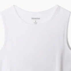 Set van 3 effen witte mouwloze onderhemden jongens