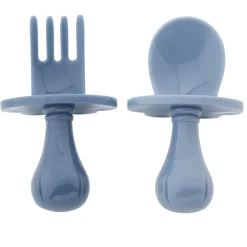 Set van 2 ergonomische Montessori Yummix bestek - Blauw