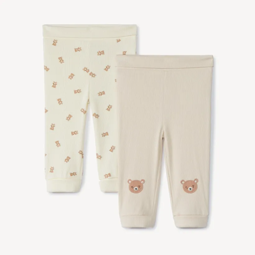 Set van 2 evoluerende boxershorts met berenmotieven voor baby's