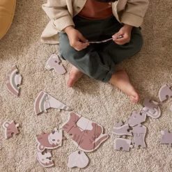 Set van 4 evoluerende dierenpuzzels van 2 tot 12 stukjes