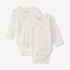 Set van 2 evolutieve bodies met lange mouwen voor baby