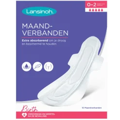 Set van 10 extra absorberende postnatale maandverbanden