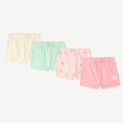 Set van 4 fance shorts van jersey meisjes.