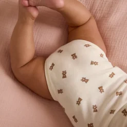 Set van 2 fantasiebodies met berenprint voor baby’s met lange mouwen in jersey