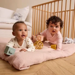 Set van 2 fantasiebodies met berenprint voor baby’s met lange mouwen in jersey