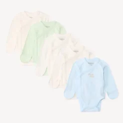Set van 5 fantasie bodies met lange mouwen voor premature baby