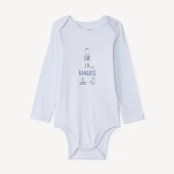 Set van 7 fantasie bodies met lange mouwen voor babyjongens met verschillende sluitingen volgens leeftijd