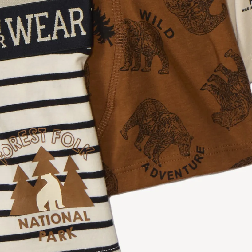 Set van 5 fantasie boxershorts Bear jongens