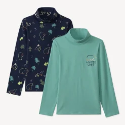 Set van 2 fantasie coltruien met dierenprints jongens