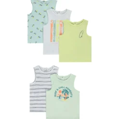 Set van 5 fantasiedebardeur in jersey slub voor babyjongen